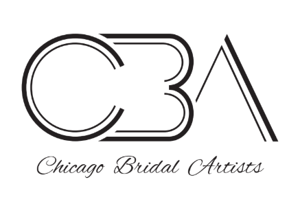 Logo for Chicago Bridal Artists with stylized initials CBA and script text.