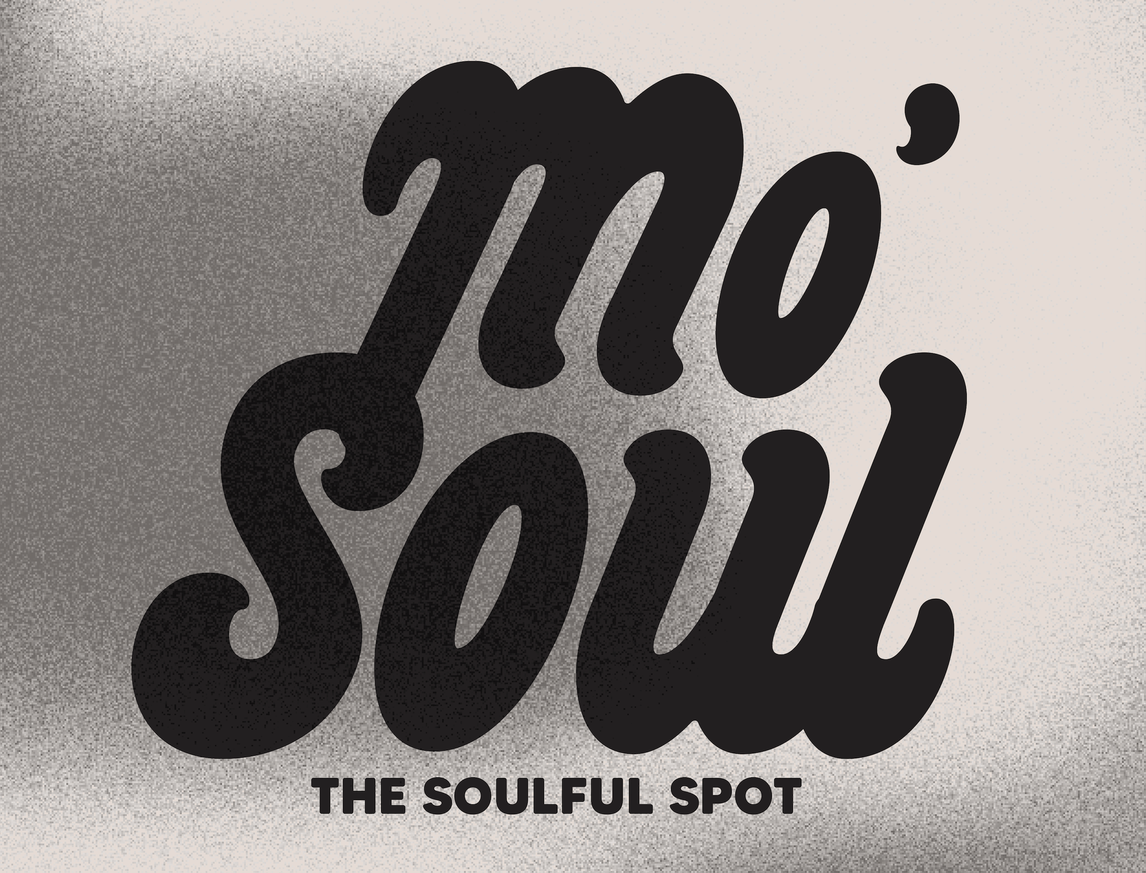 Bold black text on a gray gradient background reading 'love?' with smaller text below saying 'The Soulful Spot'.