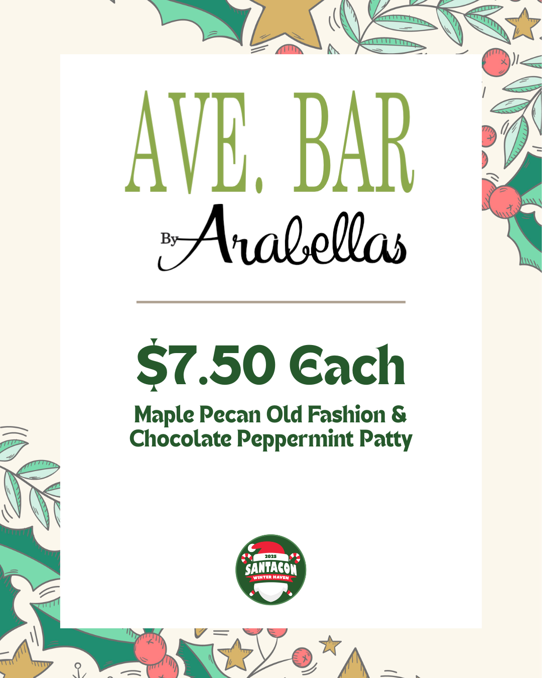 The word 'Arabellas' written in white cursive font on a black background.