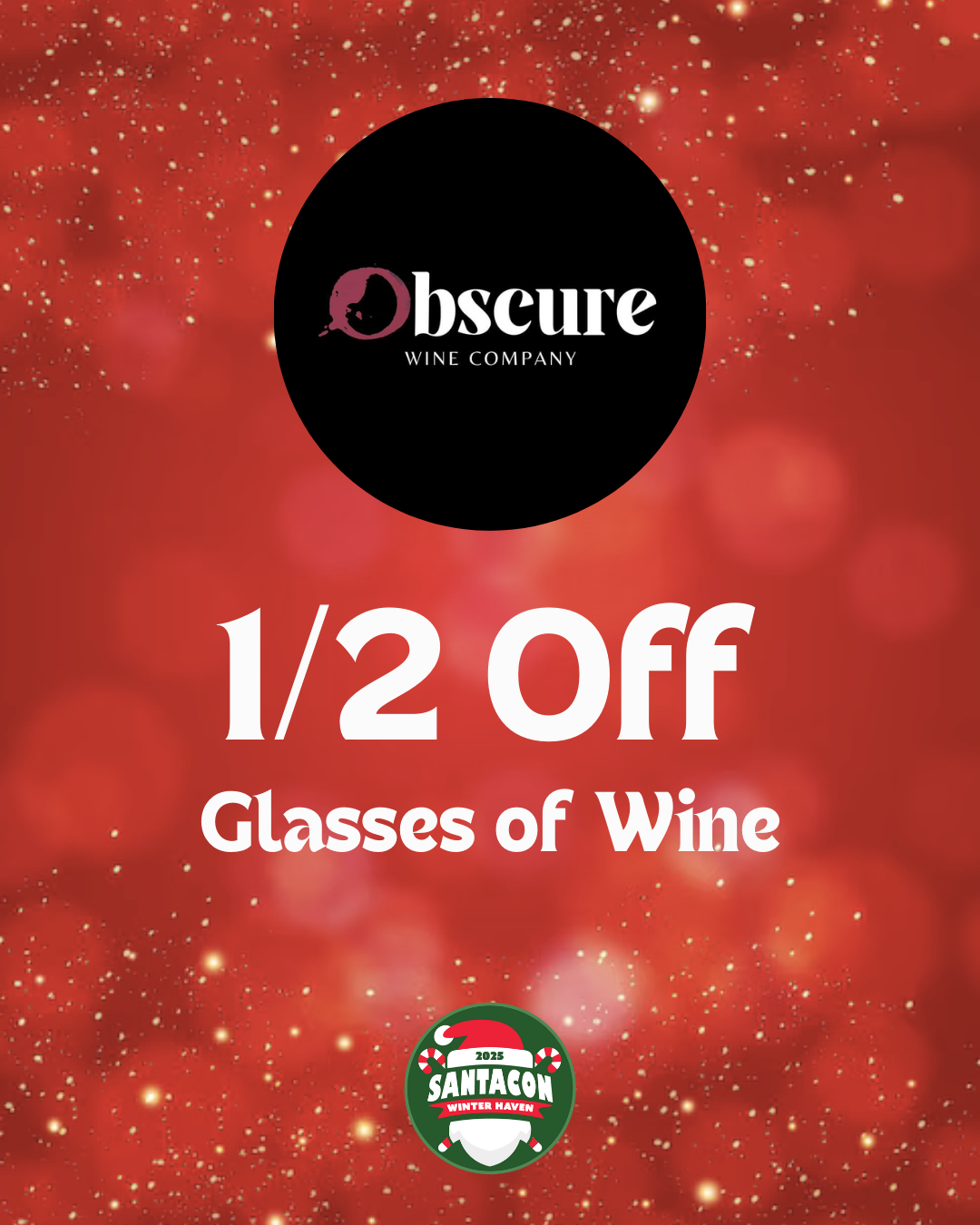 Obscure Wine Company logo with a wine stain circle and bold black text