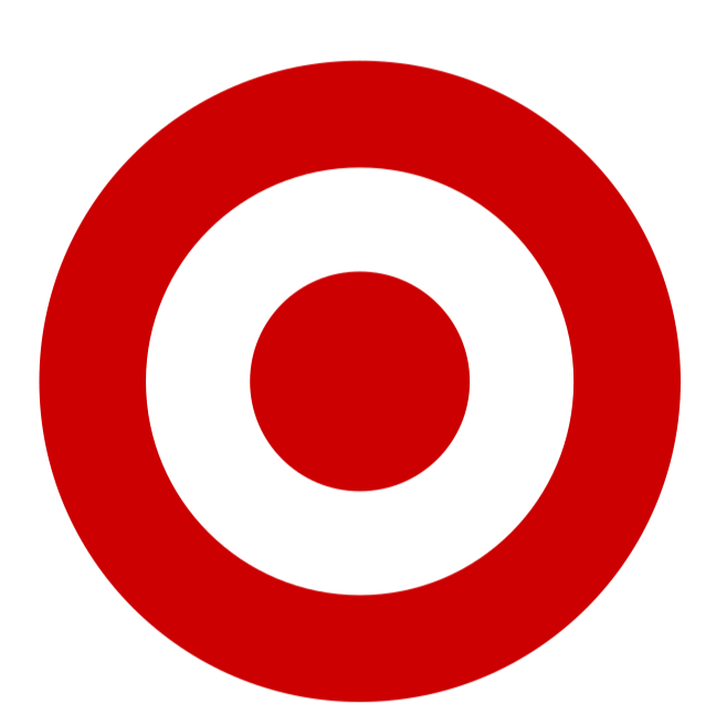 Red and black concentric circles with a target-like pattern.