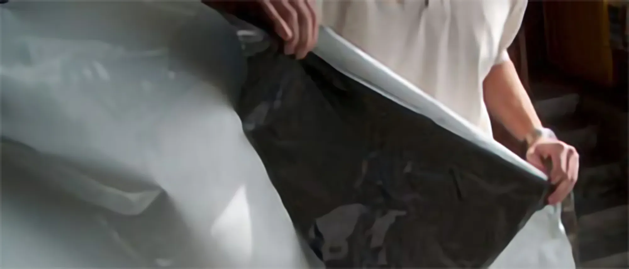 Black-White Poly Lumber Wrap