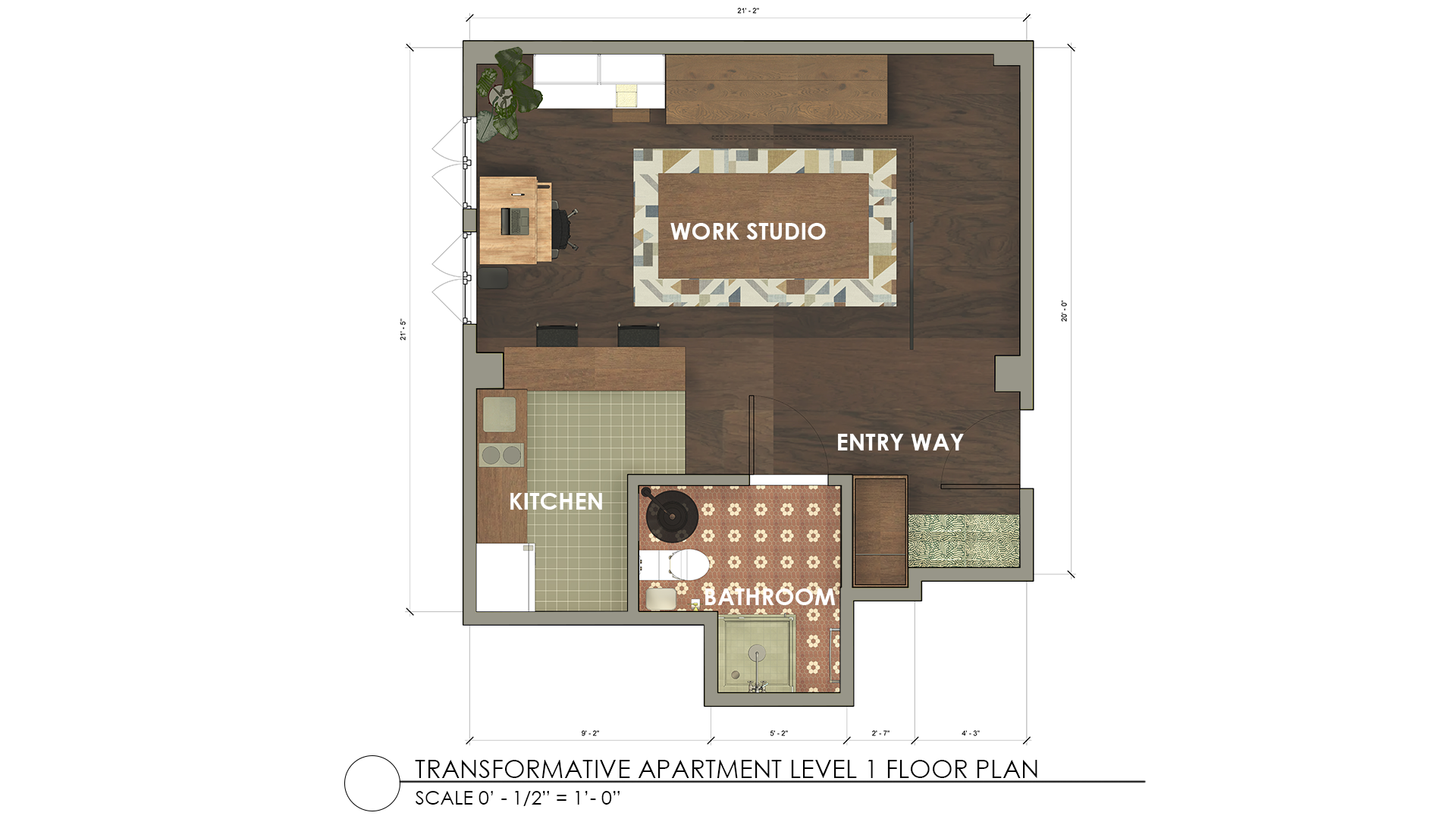 Transformative Micro Apartment Project First Floor Plan