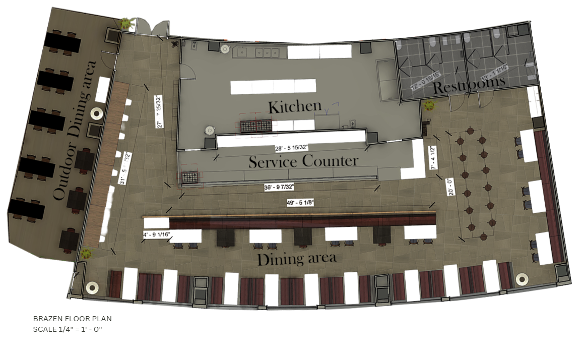 Brazen Airport Restaurant Project Floor Plan