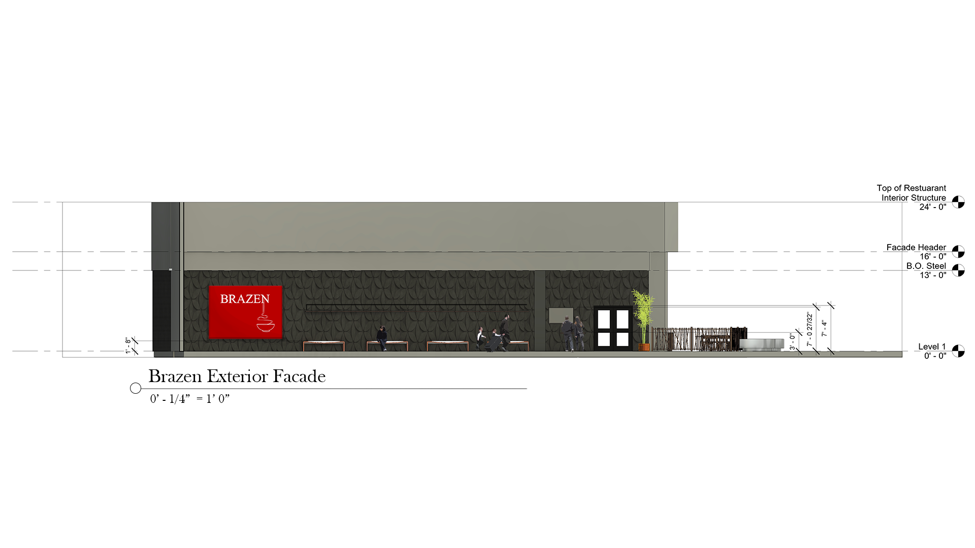 Brazen Airport Restaurant Project Front Facade