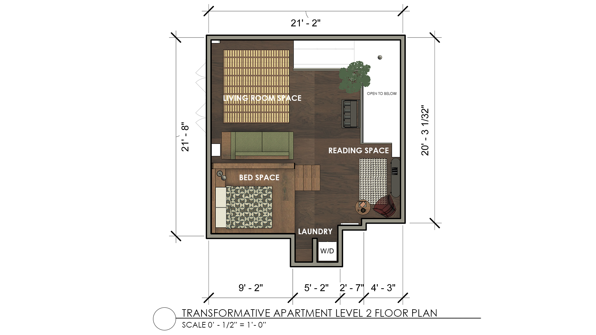 Transformative Micro Apartment Project Second Floor Plan