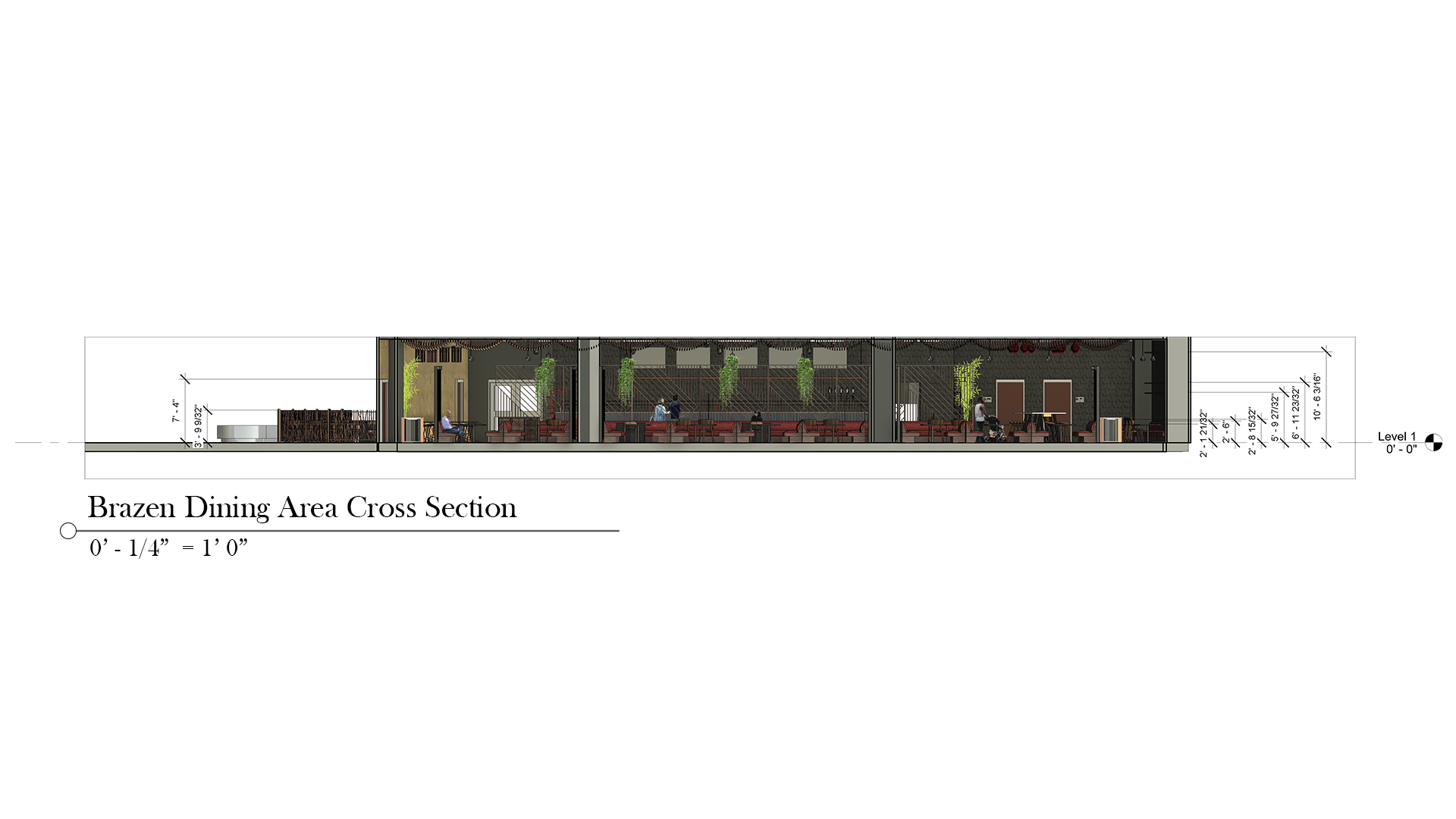 Brazen Airport Restaurant Project Dining Cross Section