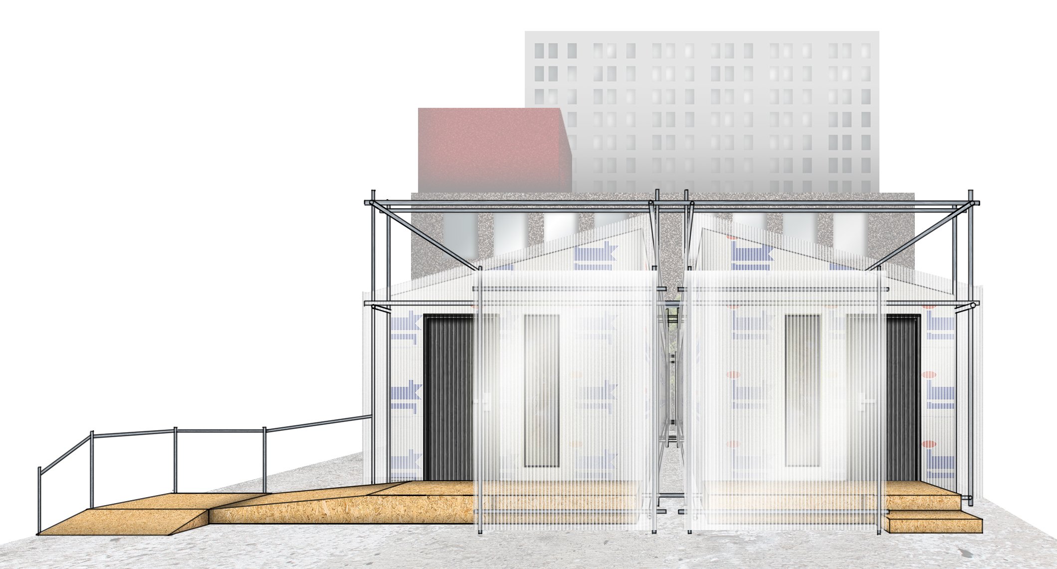 We Designed a Solution for Semi-Permanent Housing across the urban landscape of Toronto. 