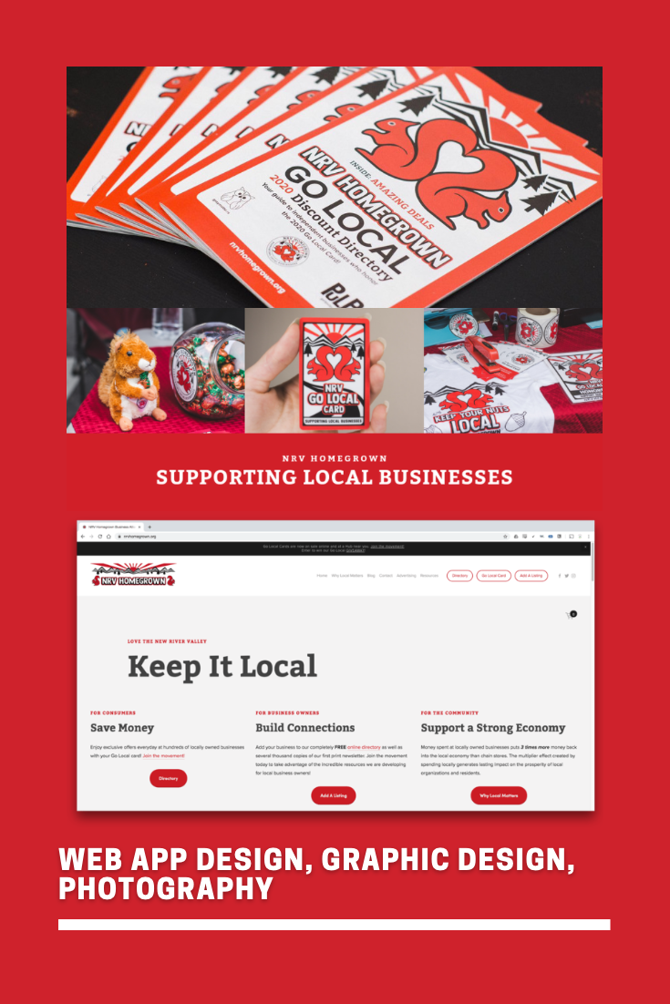 NRV Homegrown Business Alliance | New River Valley Website + Database Design, Graphic Design & Photography