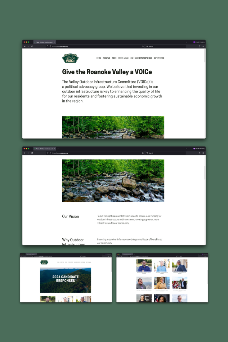 Valley Outdoor Infrastructure Committee (VOICe) | Expedited Roanoke Nonprofit Website Design