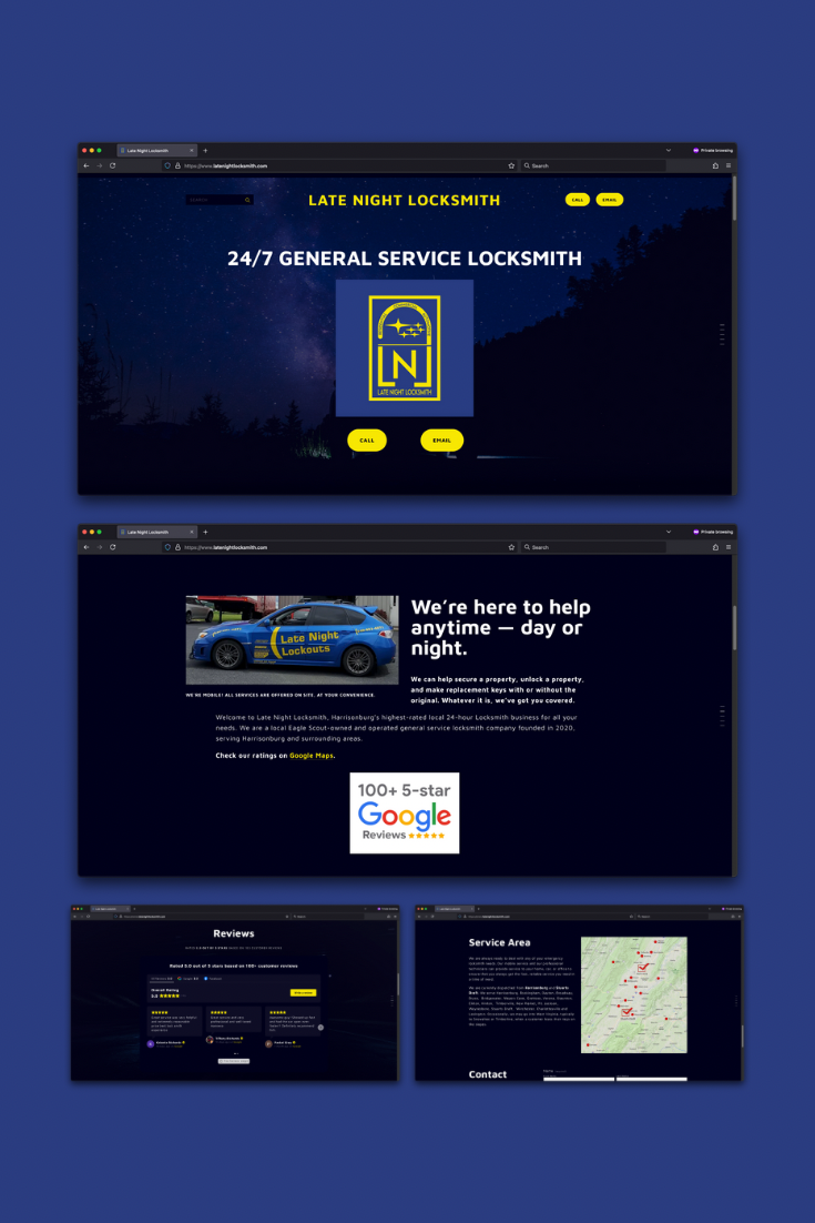 Late Night Lockouts | Locksmith Service Website Design