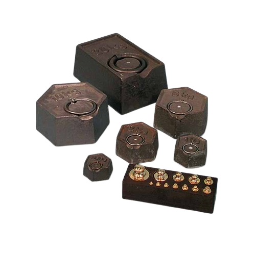 Conjunto de patrones de calibración de masa.