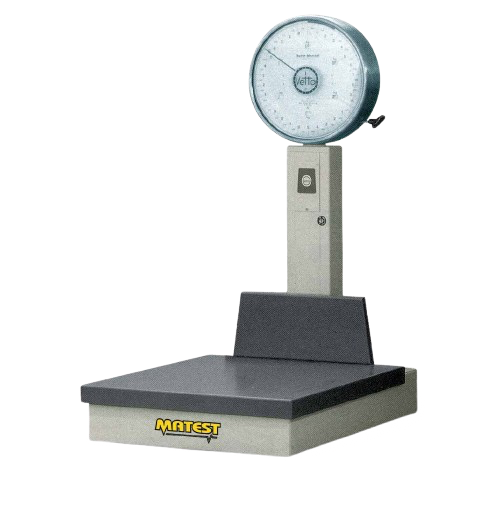 Balanza de precisión con plataforma plana y dial grande para medir peso.