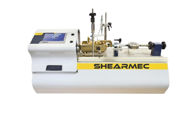 Máquina de ensayo de corte electromecánica diseñada para realizar ensayos de corte directo y residual totalmente automáticos en suelos, incluyendo fases de consolidación