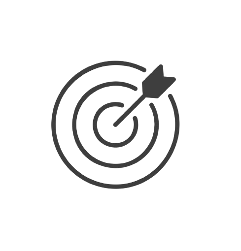 Símbolo de un objetivo con una flecha en el centro.