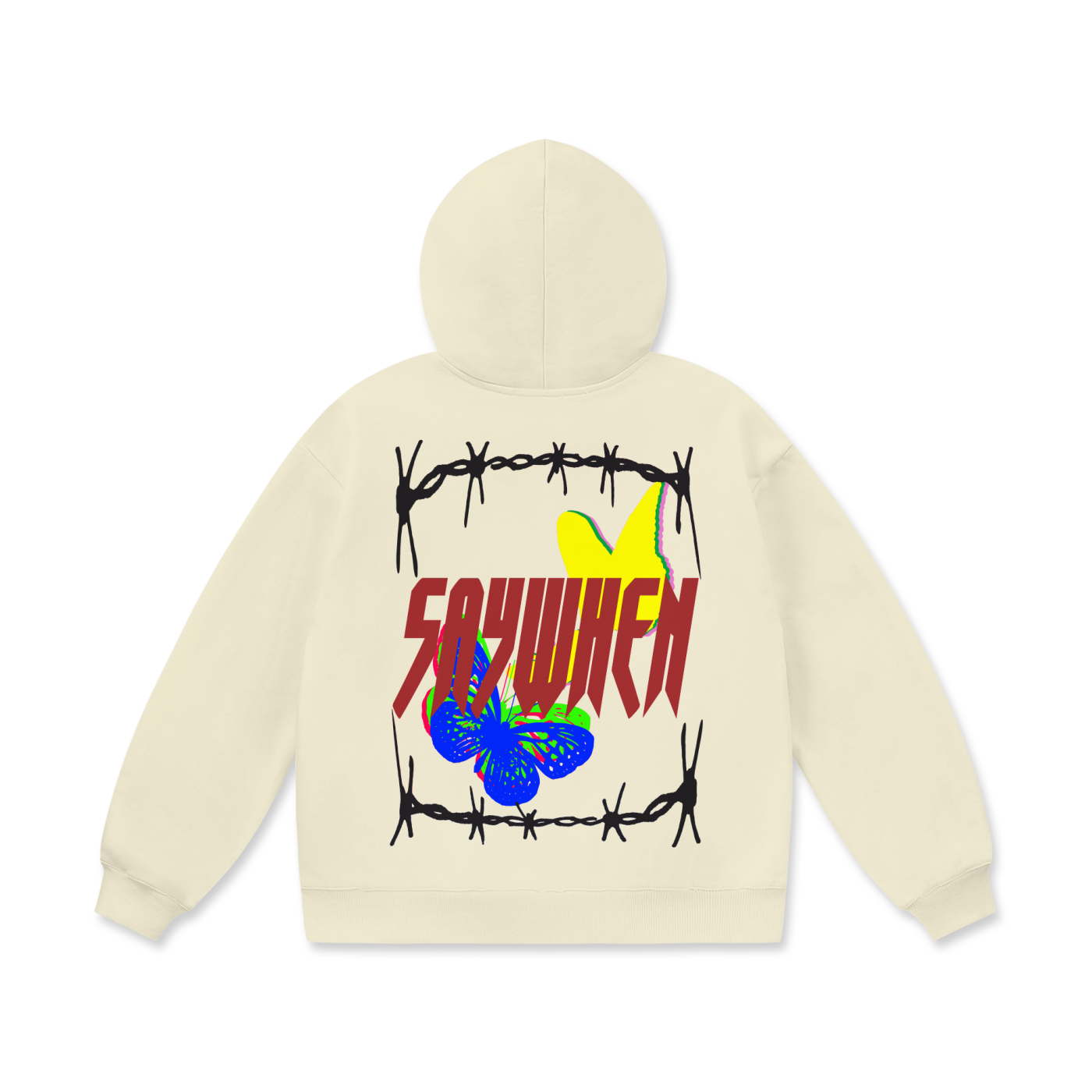 BUTTERFLIES N BARBED WIRE (HOODIE)