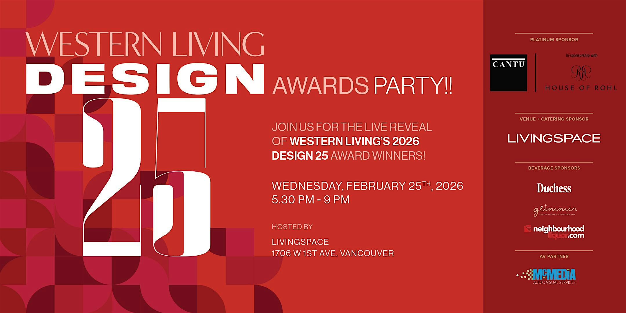 Western Living Design Awards Party