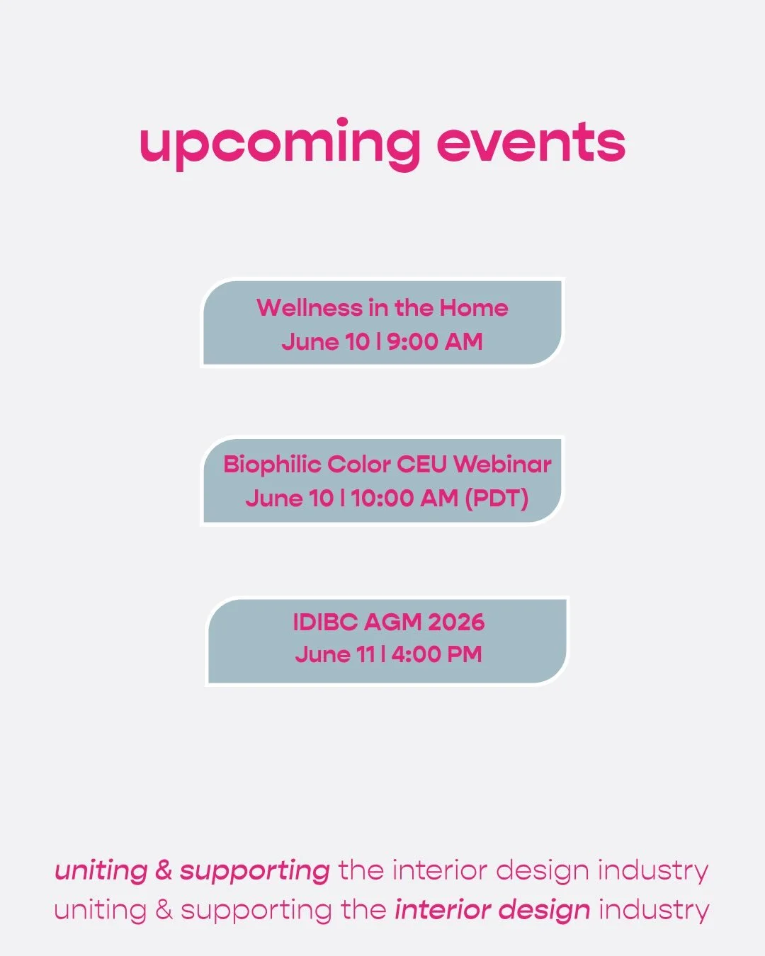 UPCOMING EVENTS happening soon!

Have you RSVP&rsquo;d for these exciting industry events yet?  Hope to see you there!

Make sure you keep an eye on our Events Page (link in bio). Lots of great opportunities coming up in Vancouver, and we strive to s
