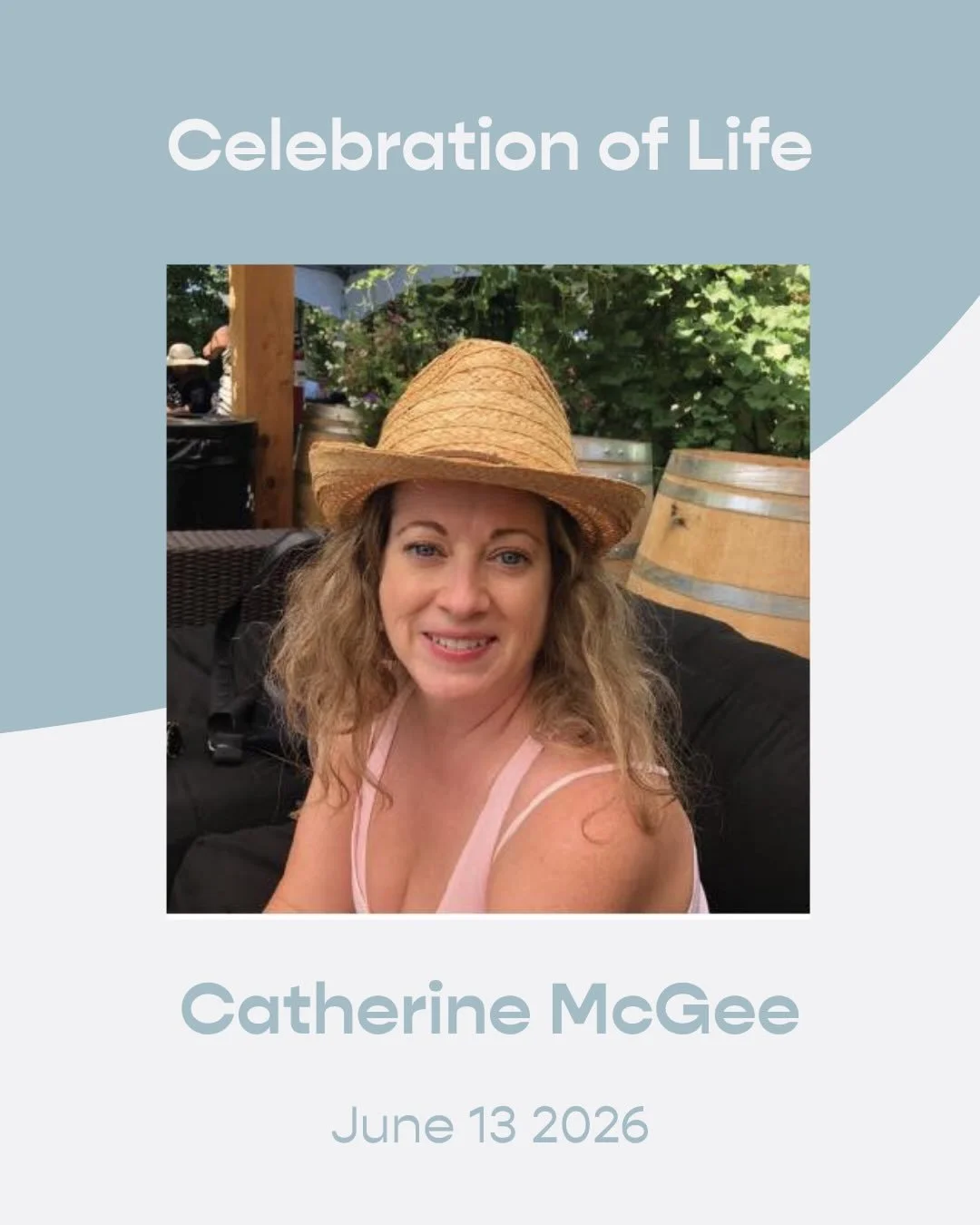 Join us in honouring the life of Catherine Lisa McGee, a legend in the Vancouver Design Community and a dedicated volunteer at VSID. 

A Celebration of Life will be held on:

Date: June 13, 2026

Time: 2:30pm

Location: St. Andrews United Church

Add