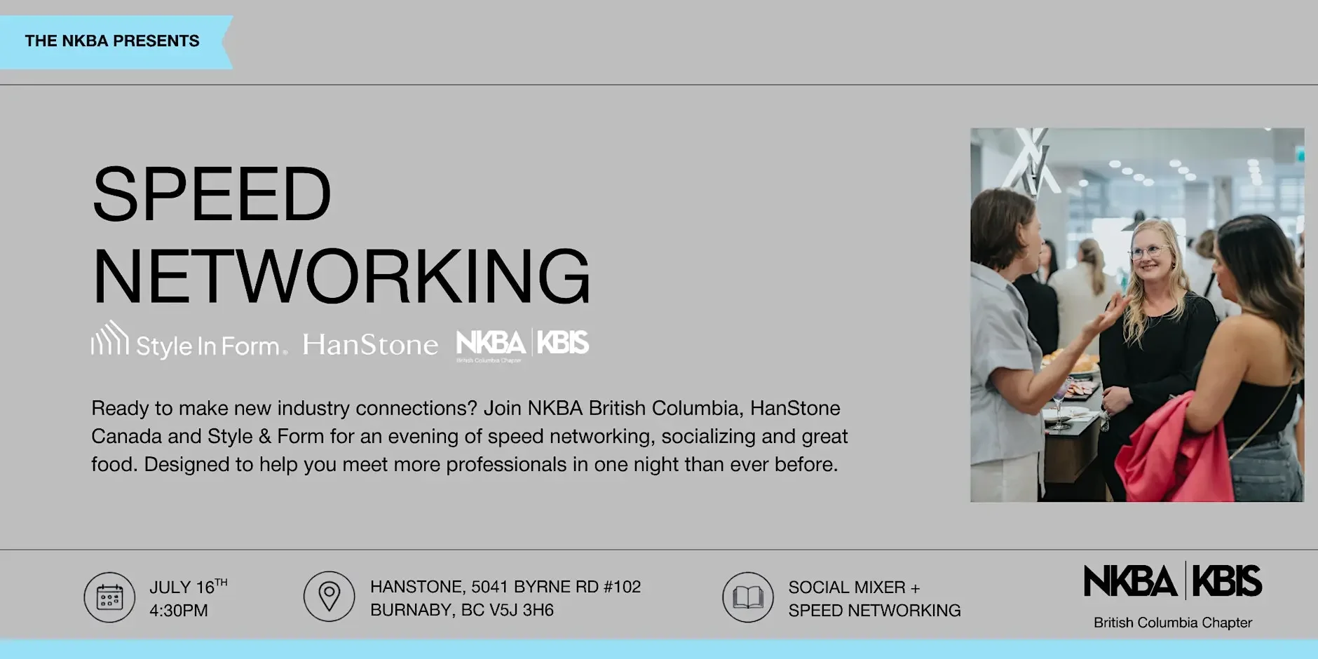 Speed Networking with NKBA BC, HanStone &amp; Style In Form