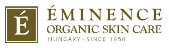Emence Organic Skincare logo with a stylized E and text indicating Hungary since 1958.
