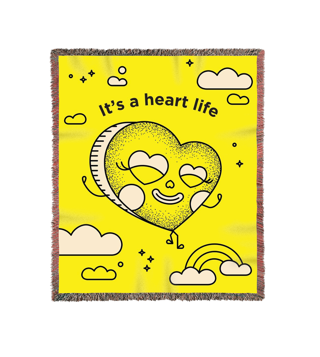 It's a heart life. Blanket.
