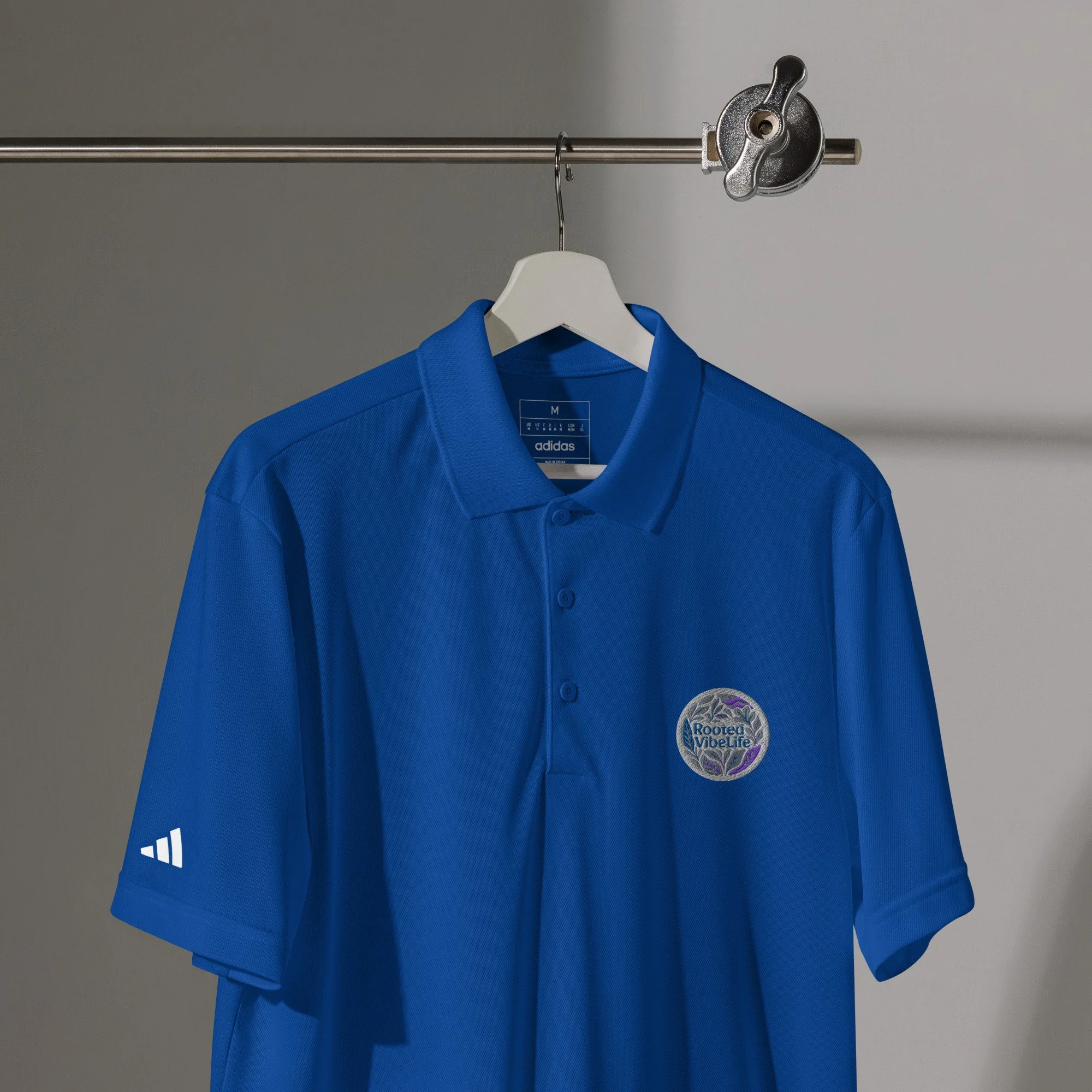 Blue Logo adidas sport polo