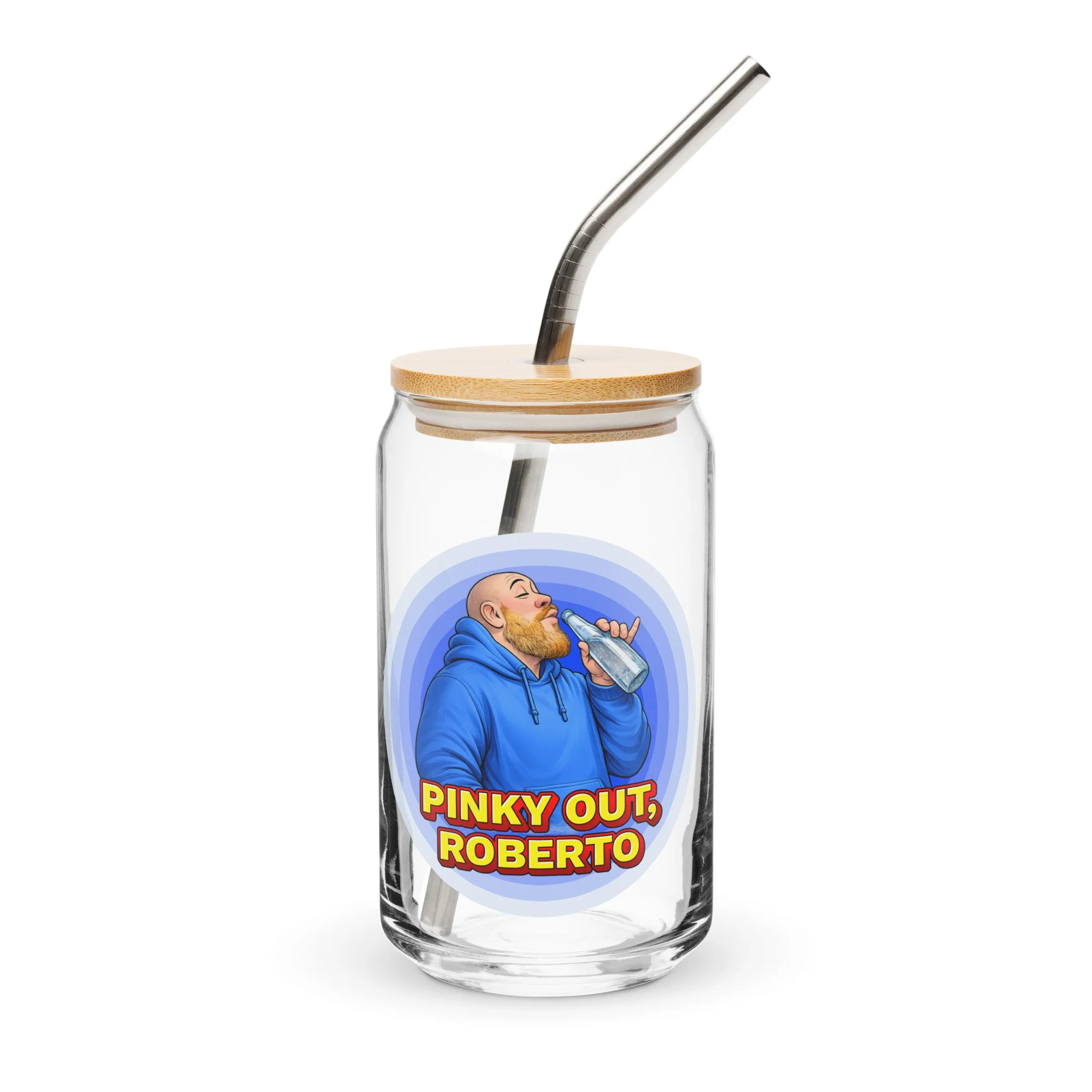 Pinky Out Roberto (as seen on IG) Can-shaped glass
