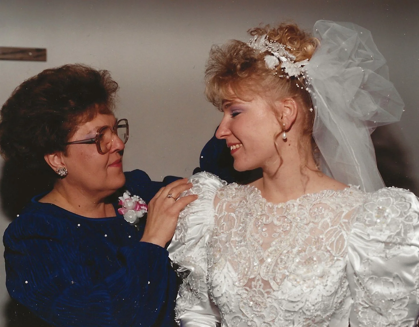 Rita with Barbara on her Wedding Day
