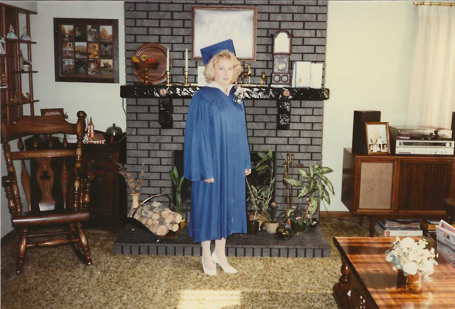 Barbara in Her High School Graduation Cap & Gown.png