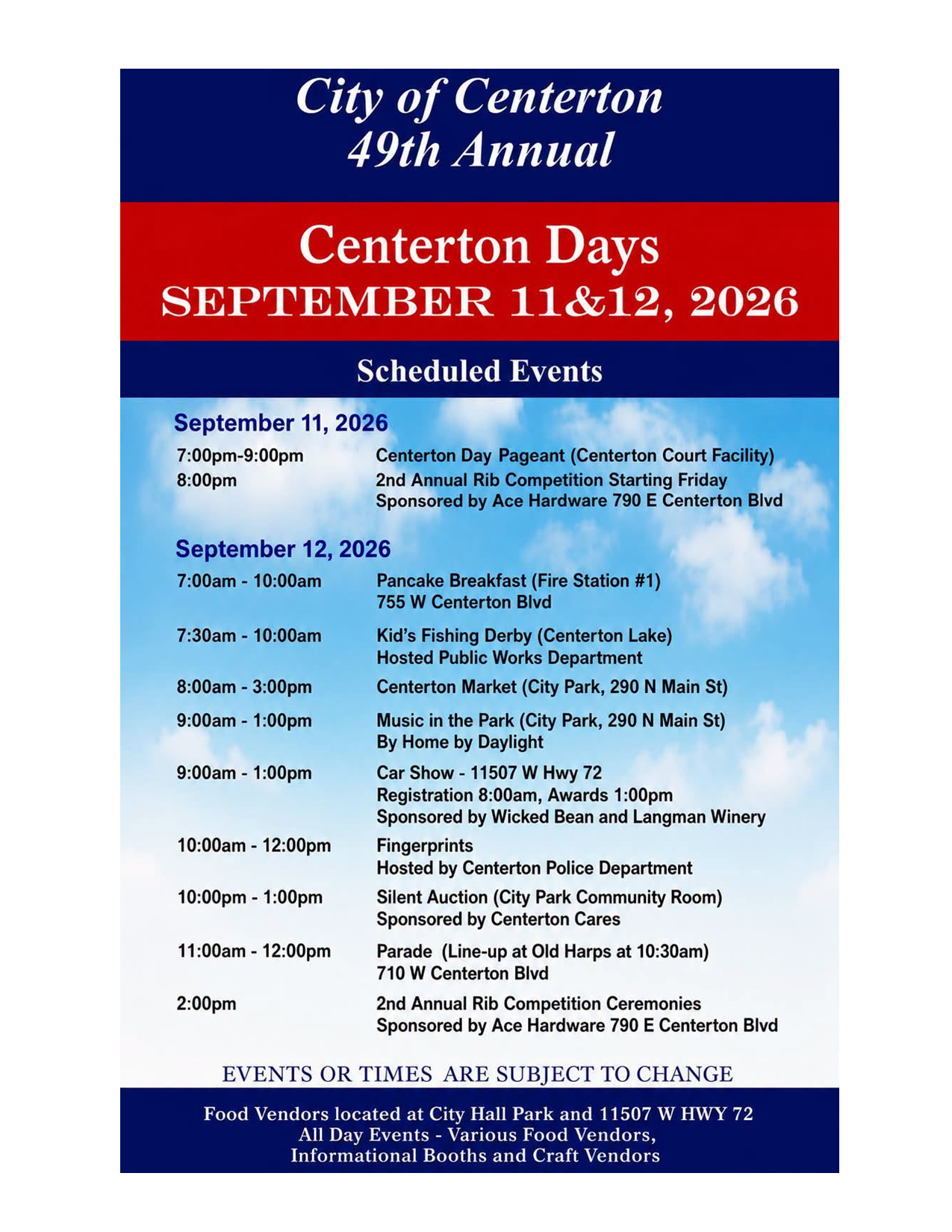 City of Centerton 49th Annual Centerton Days