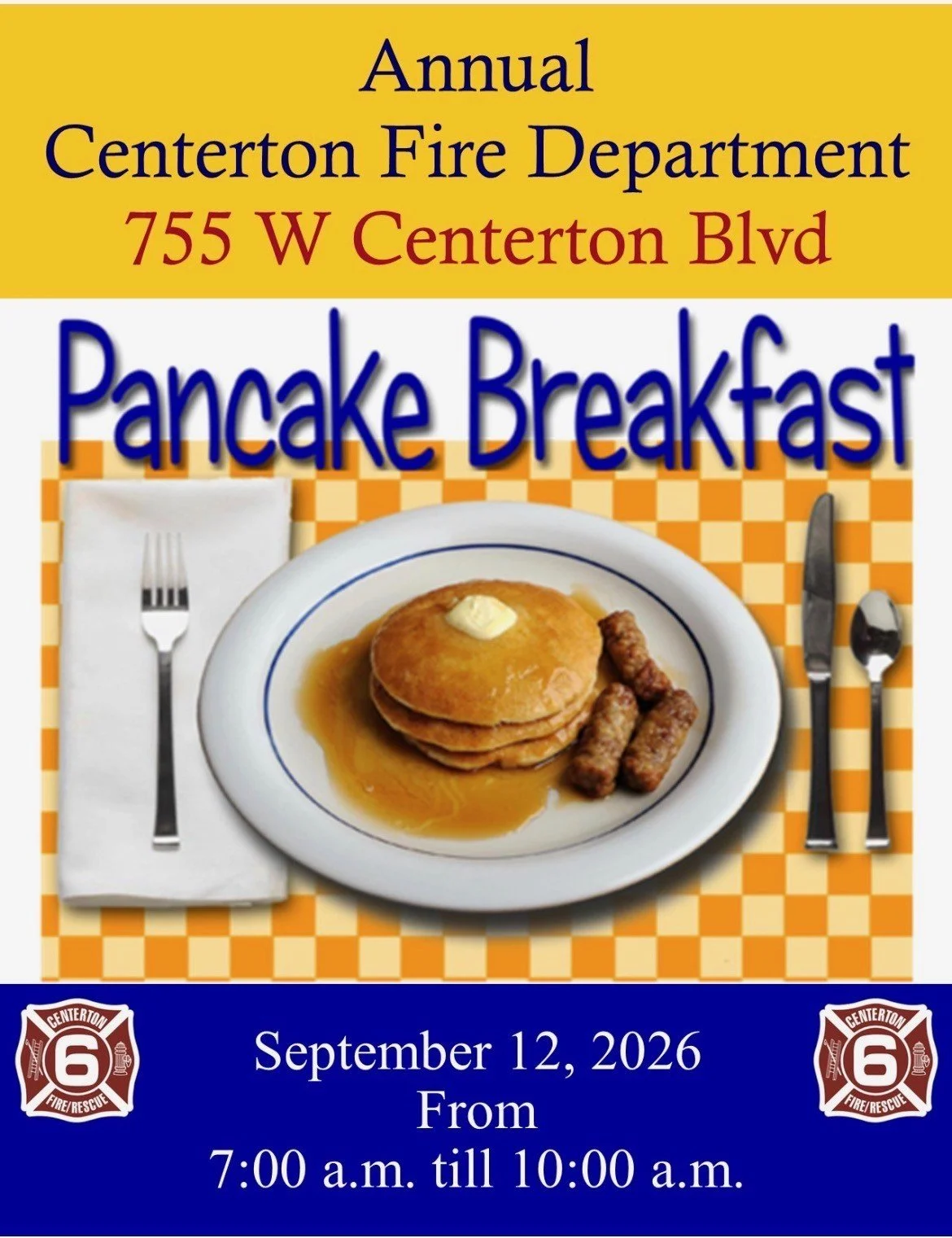 Annual Centerton Fire Department Pancake Breakfast