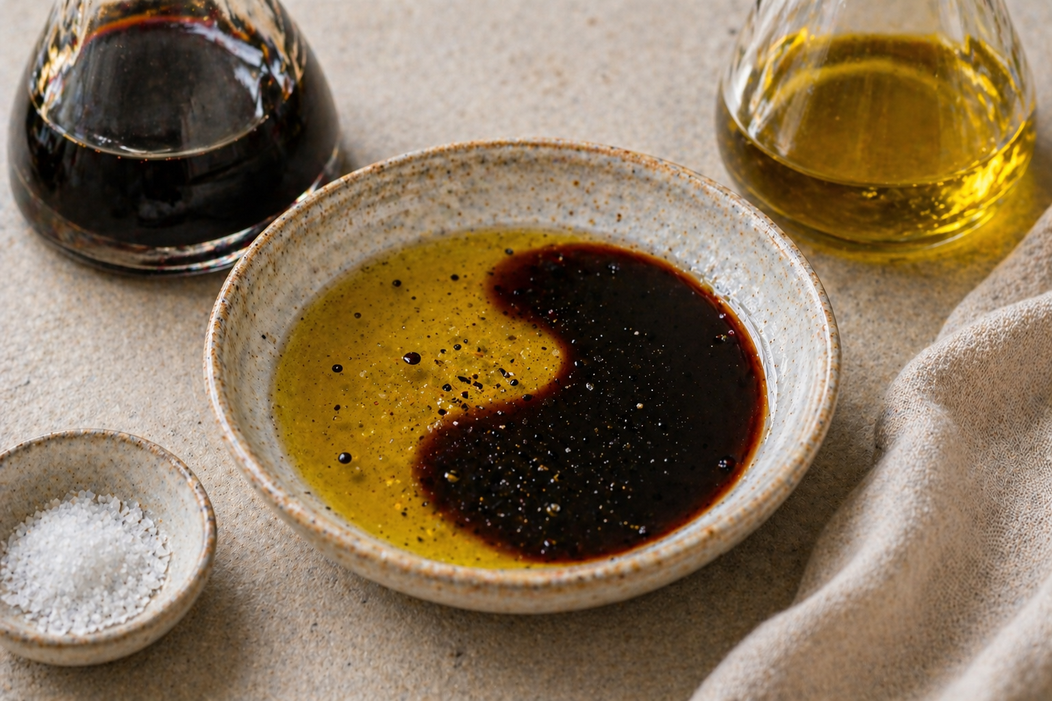Olive oil and balsamic vinegar
