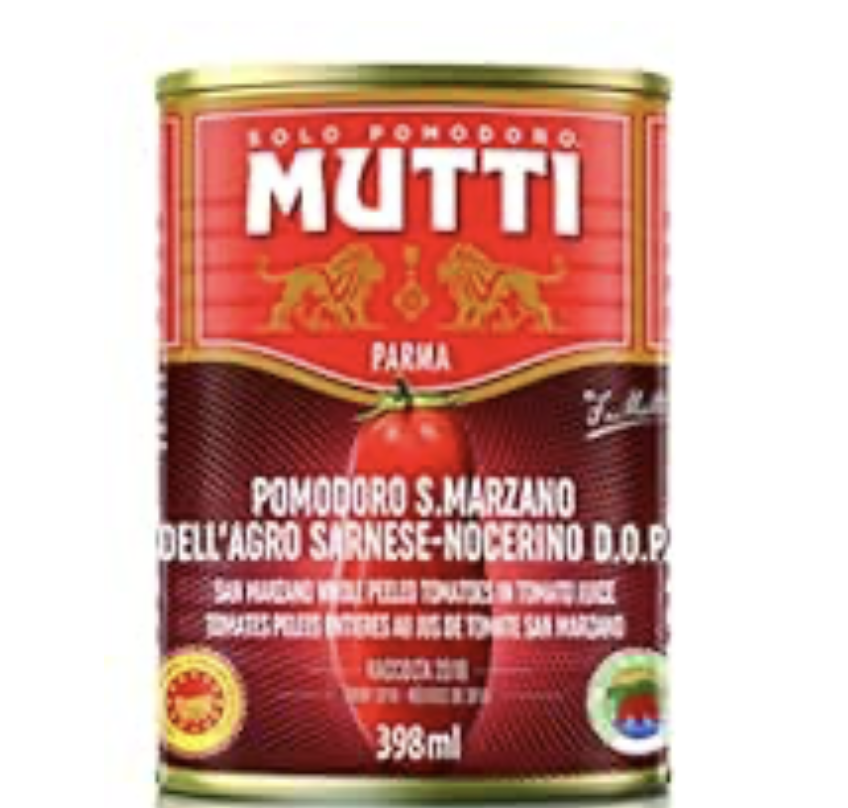 Mutti Whole Peeled Authentic San Marzano DOP Tomatoes (Pelati)