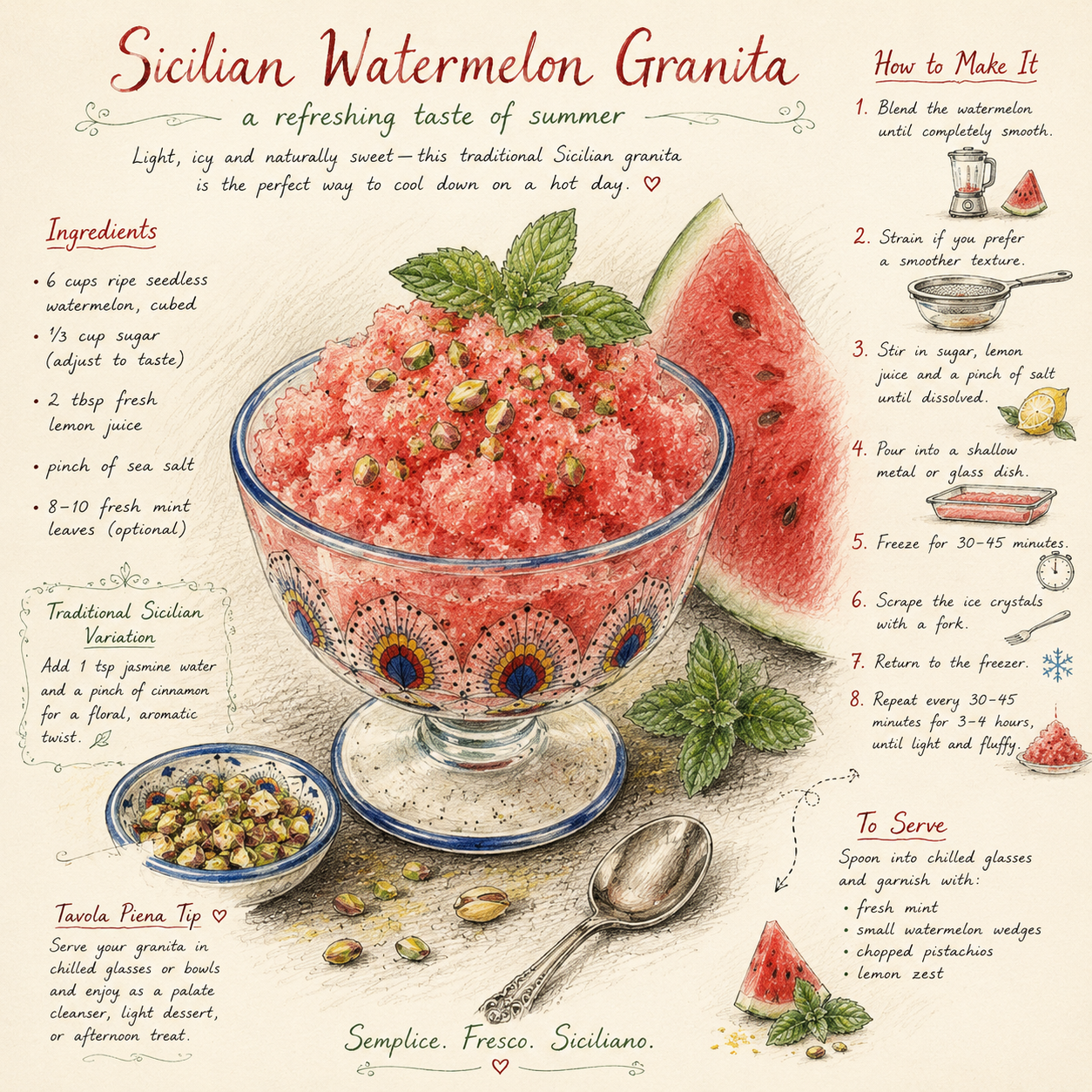 Sicilian Watermelon Granita