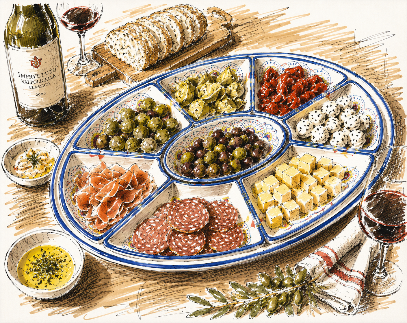 image of Tavola Piena antipato platter or antipasteria