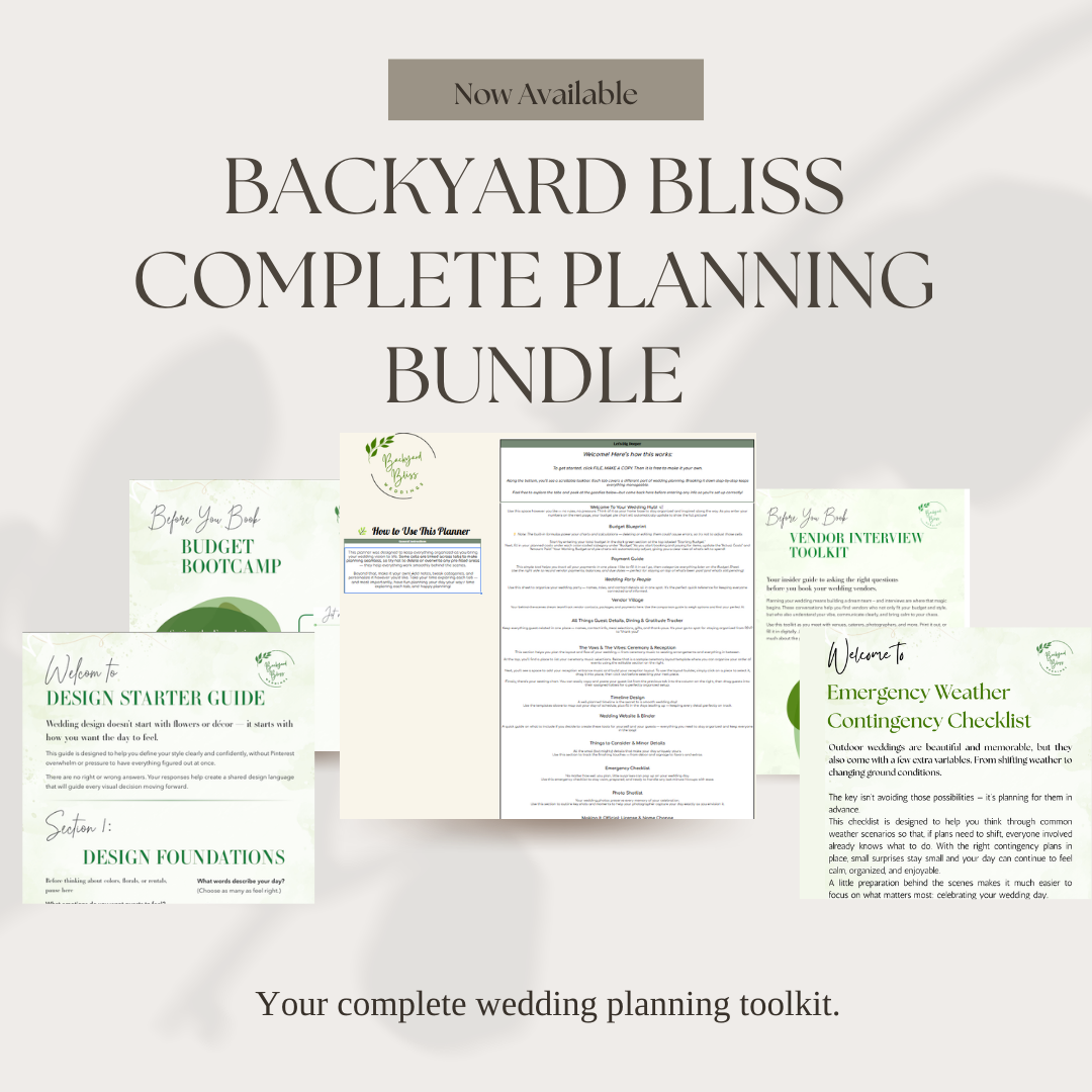 Backyard Bliss Complete Planning Bundle