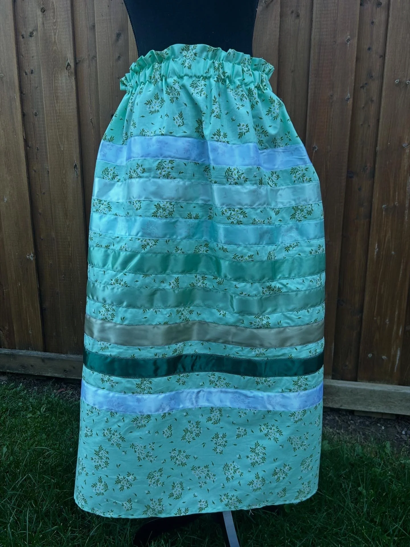Green Ombé Ribbon Skirt