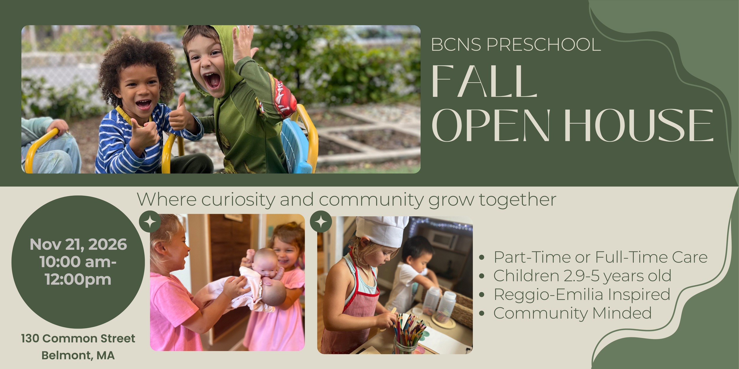 BCNS Open House Fall 2026