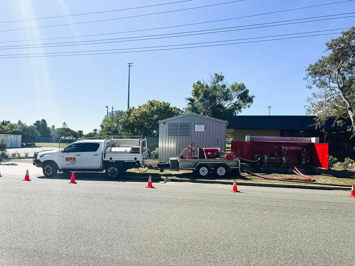 Massive red fire extinguisher