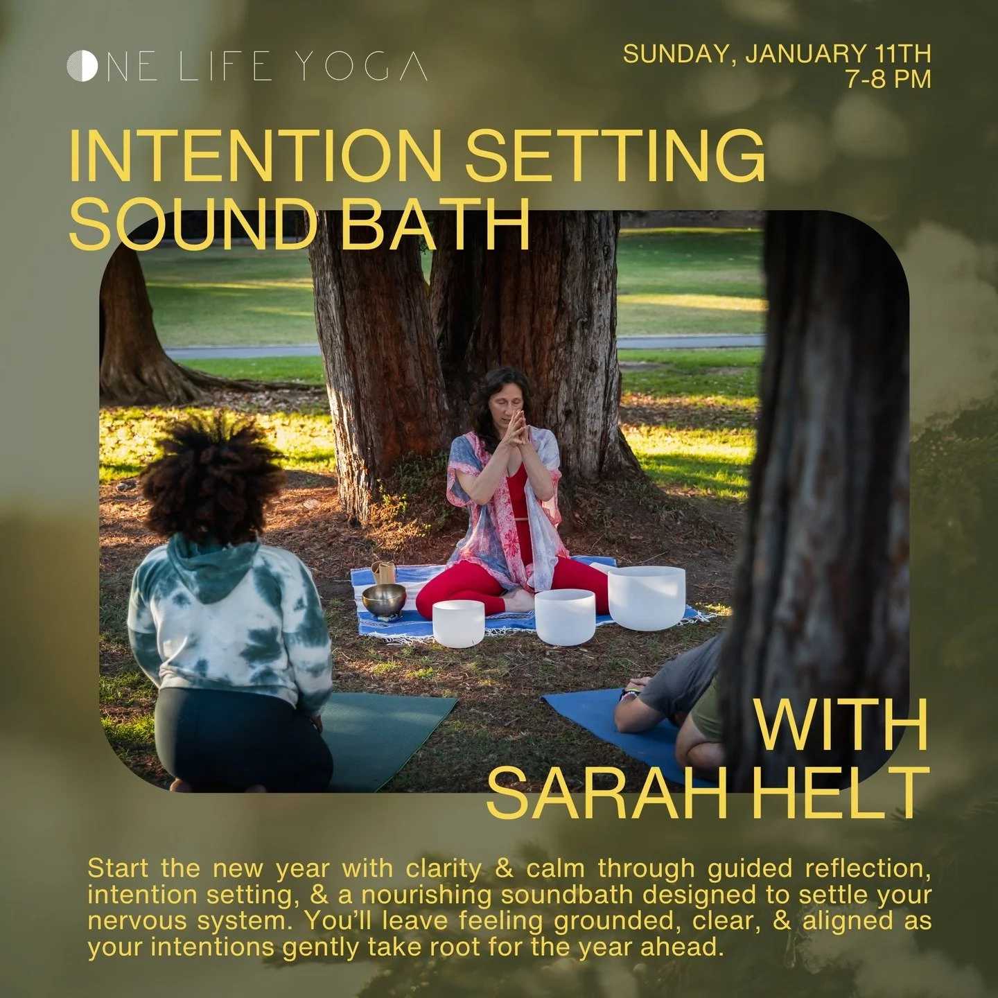 Start the year with intention through guided meditation, reflective prompts, and a deeply calming soundbath with Sarah! Leave feeling clear, grounded, and supported as you step into the months ahead.

Members $30 | Non-Members $35

#intentionsetting 