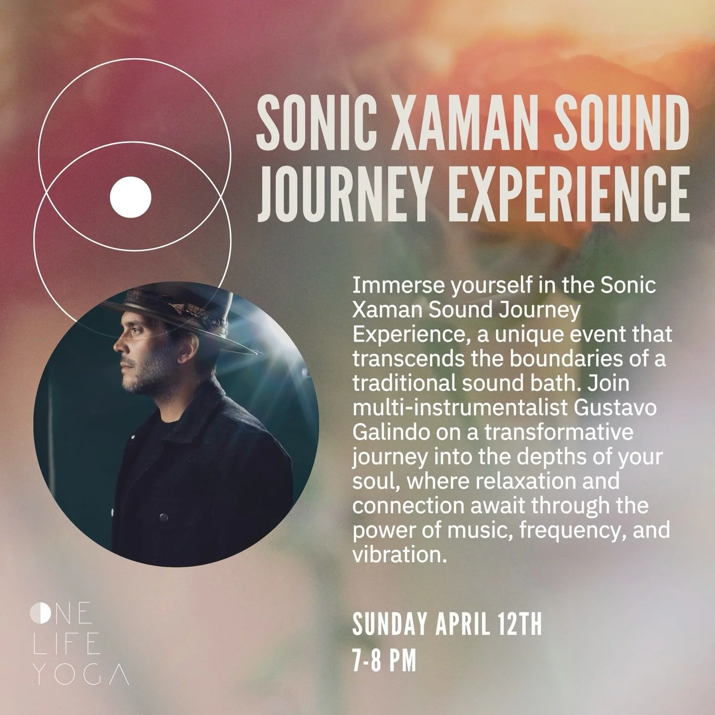 @sonic_xaman returns to One Life Yoga tonight for another immersive sound journey experience.

Shake off the rain and gloom and settle into a sound bath designed to help you reset, recharge, and reconnect through music, frequency, and vibration. Leav