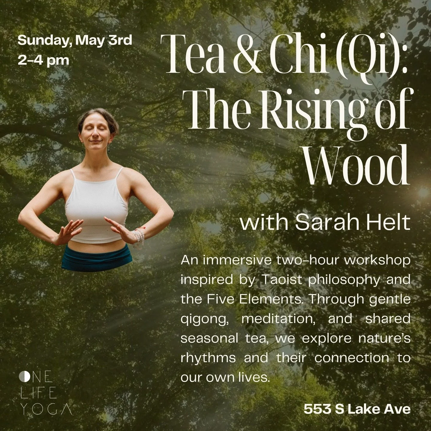 Spring is a time for growth and new beginnings 🌿

Join @sarahehelt for a seasonal workshop exploring the Wood Element through qigong, meditation, and tea. Together, we&rsquo;ll move with intention to support flexibility, circulation, and the release