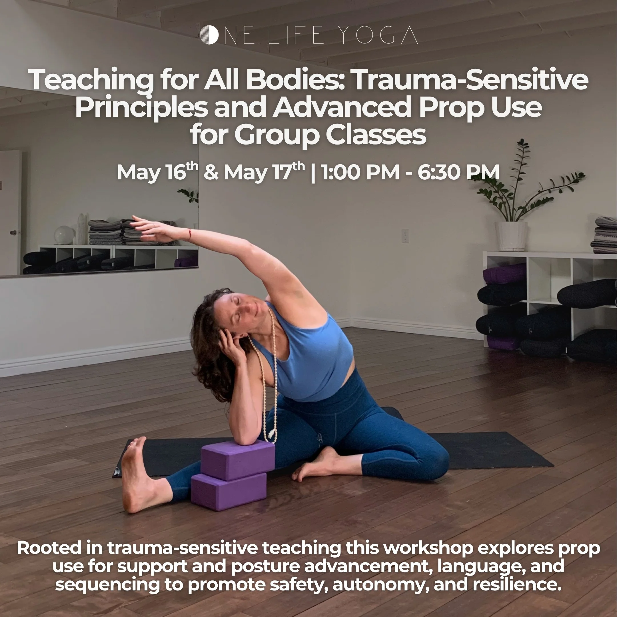 Our next 10-Hour Continuing Education Training with @sarahehelt happening this weekend 🌿

May 16&ndash;17 | 1:00&ndash;6:30 PM

This workshop is designed to help yoga teachers create more accessible, trauma-sensitive classes for a wide range of bodi