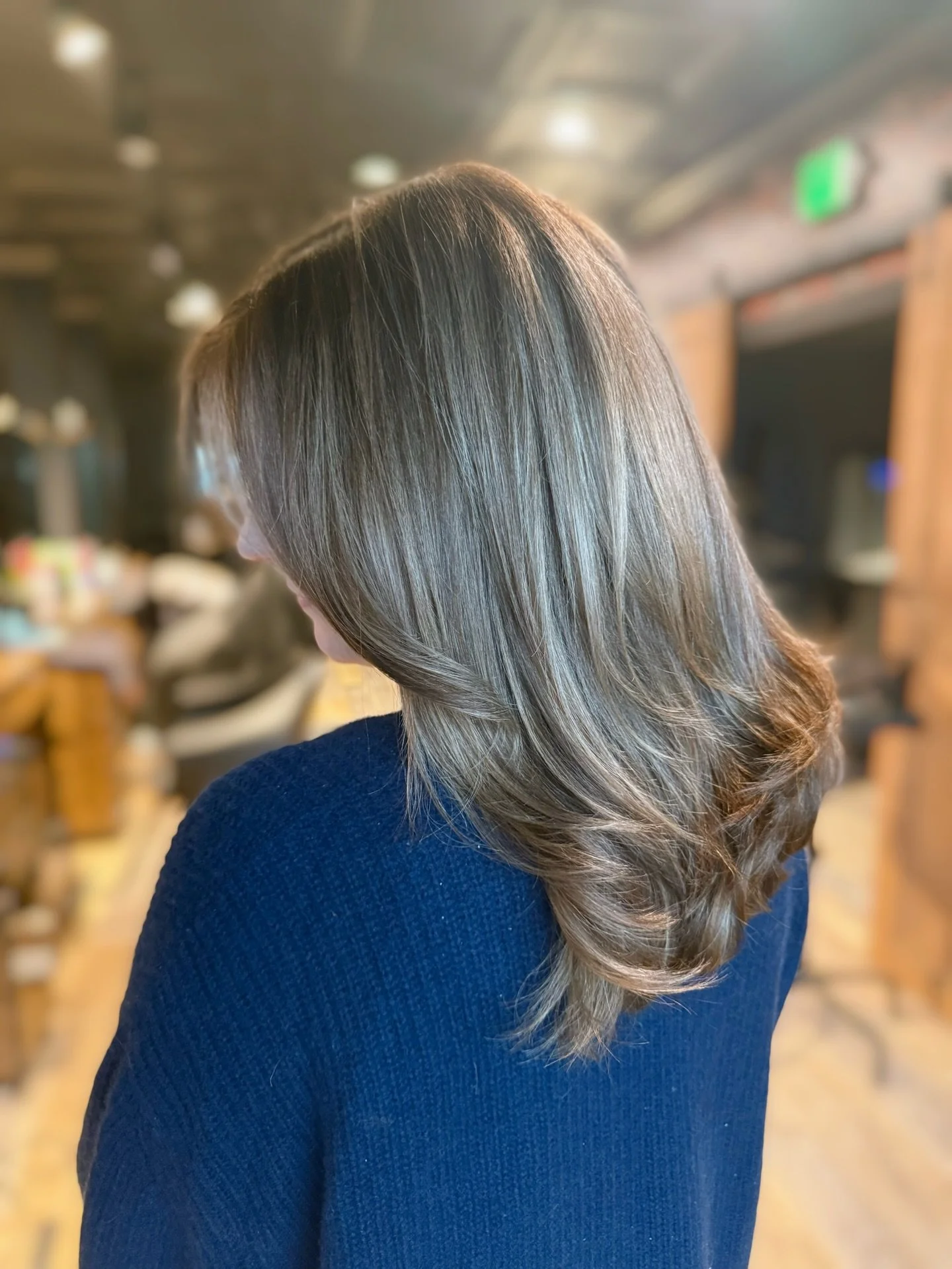 There&rsquo;s never a bad time to switch it up! Took this beauty darker but the new year 🤩
&bull;
&bull;
&bull;
#RoyalOakHairStylist
#LivedInHair
#Redken