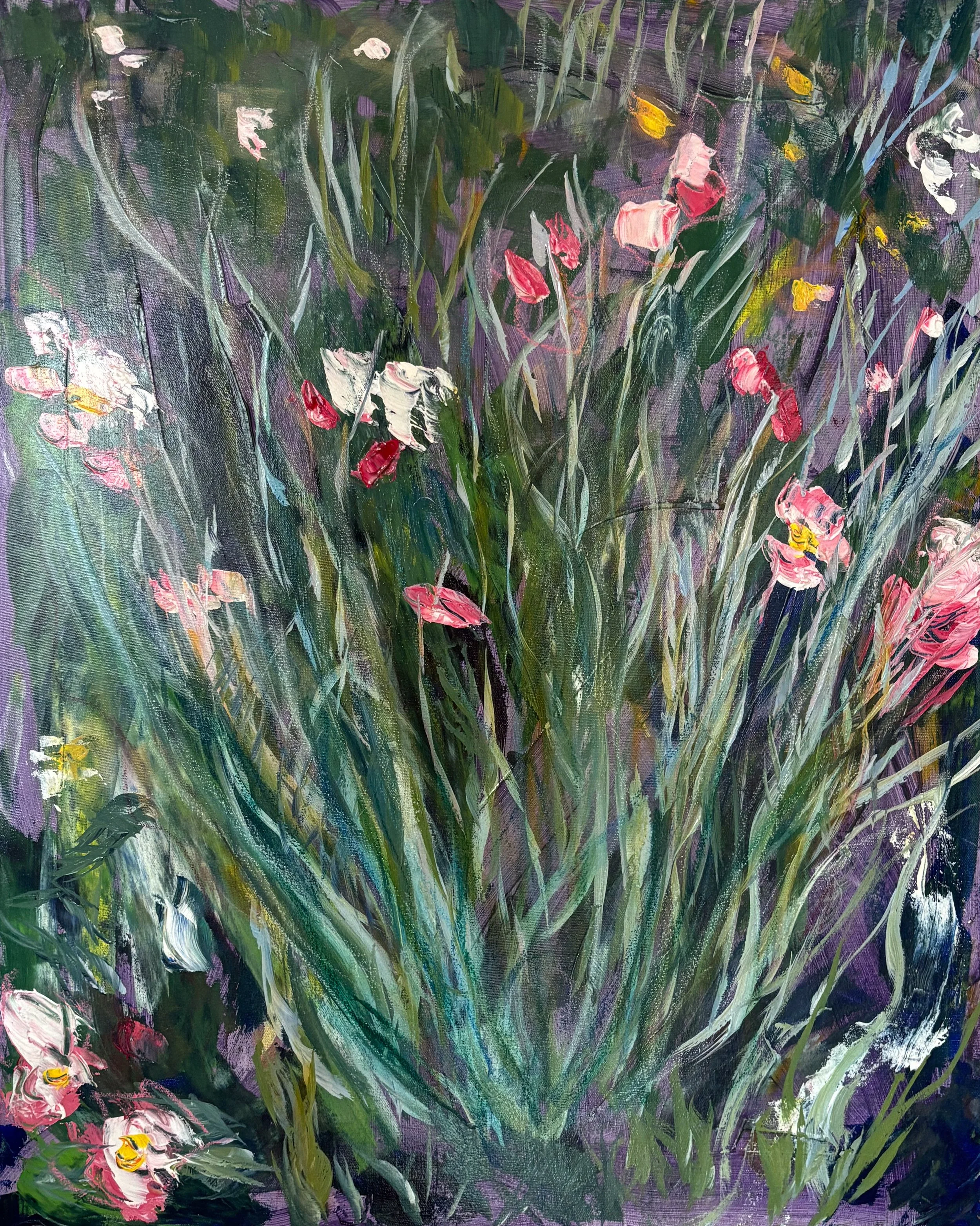 Sage With Rose 30” x 24” available