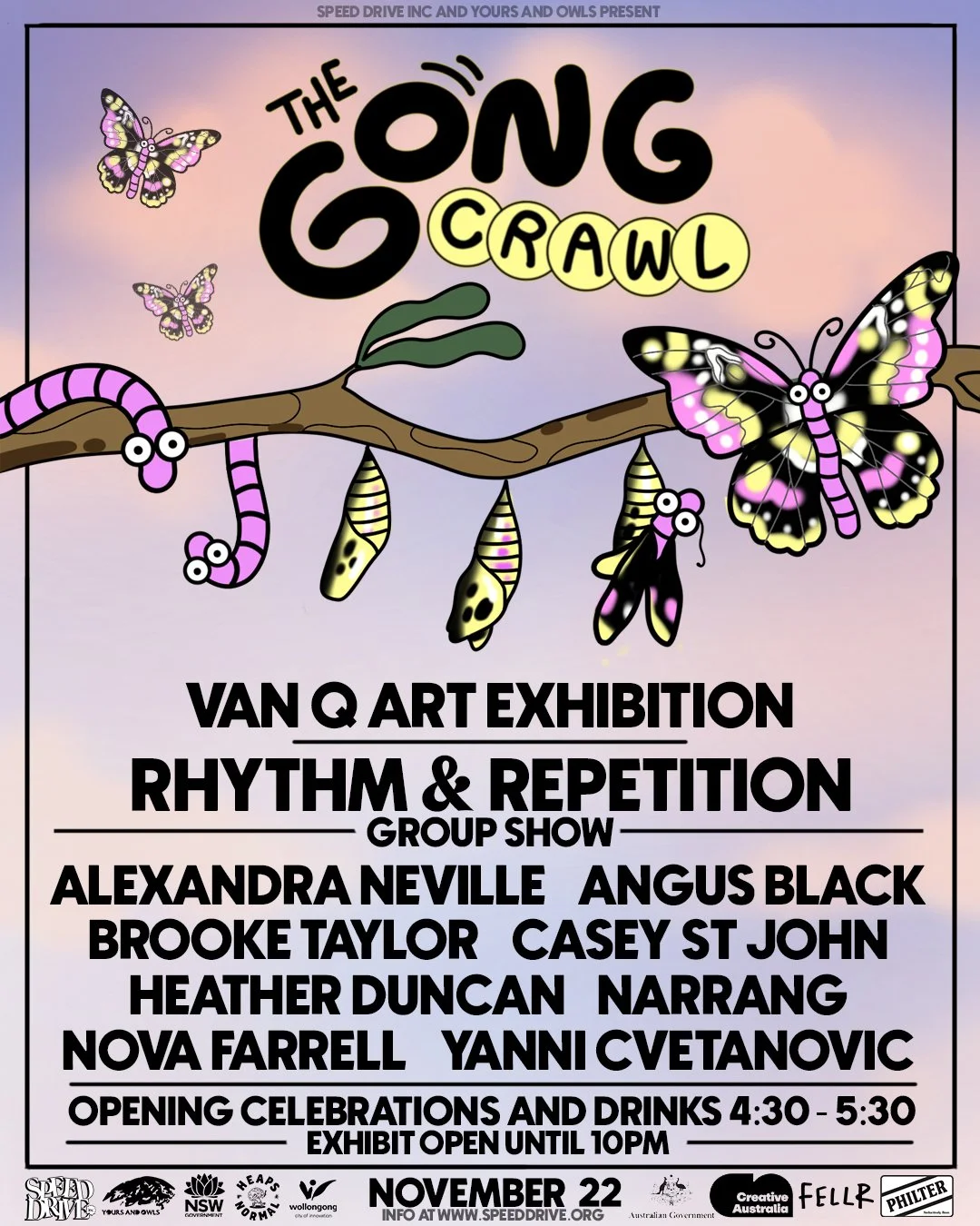 The Gong Crawl - Rythm and Repition- Art Exhibition at the VAN-Q