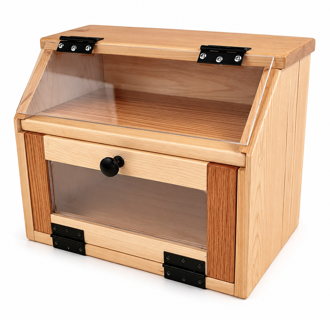 Maple Breadbox w/ Removable Cutting Board