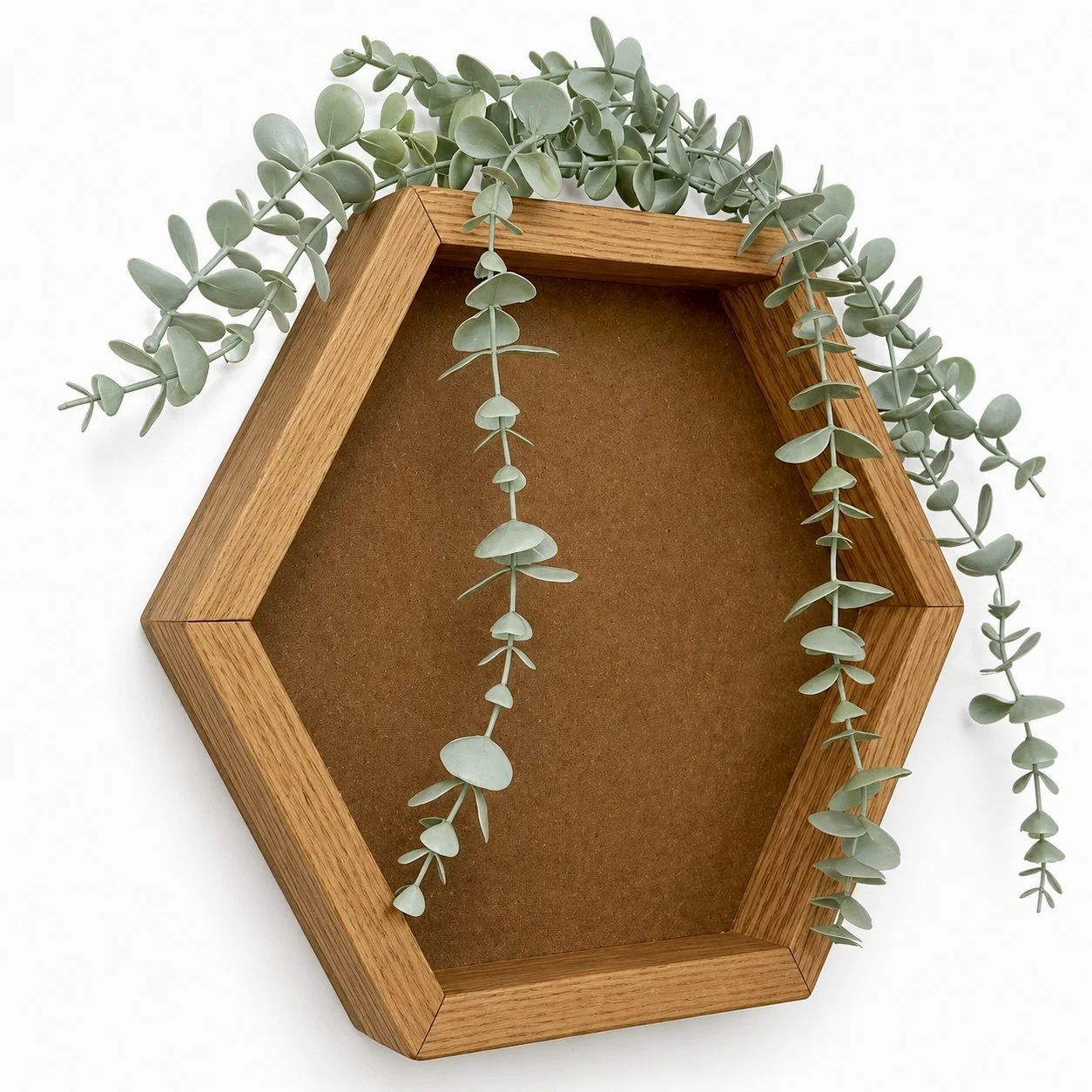Solid Oak Hexagonal Wall Decor