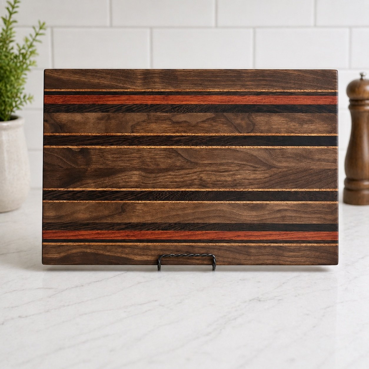Vibrant Padauk Stripe Cutting Board